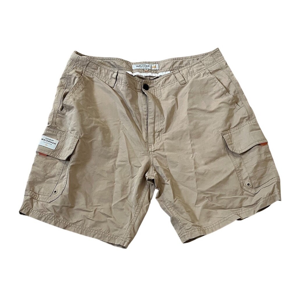 Quiksilver Waterman Cargo Utility Shorts Men's Size 36 Beige Khaki